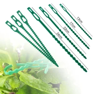 Green Garden Twist Ties Flexible Adjustable Plastic Plant Wire Support Cable